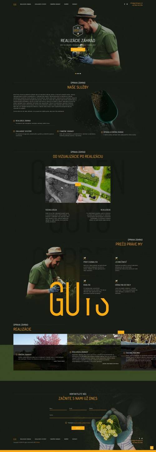 Portfólio | Tvorba web stránok - Garden guys