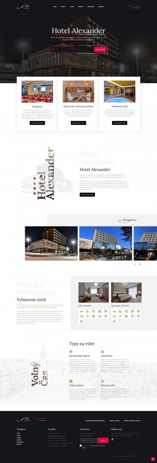 Portfólio | Tvorba web stránok - Hotel Alexander