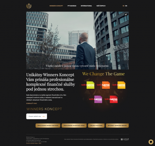 Portfólio | Redizajn webstránky - Winners Group Slovensko redizajn